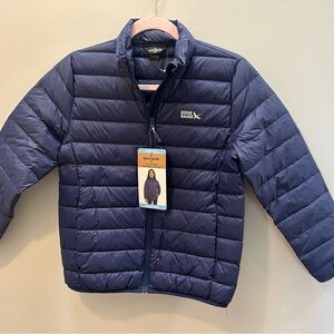 NWT Eddie Bauer Kids' Navy Lightweight Puffer Jacket Size L